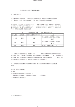 疏散楼梯规范摘要