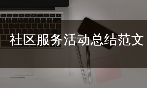 社区服务活动总结范文
