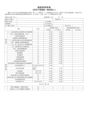 增值税申报表