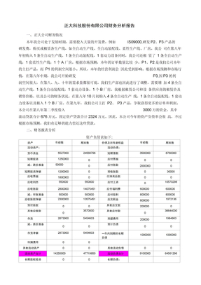 科技公司财务分析报告