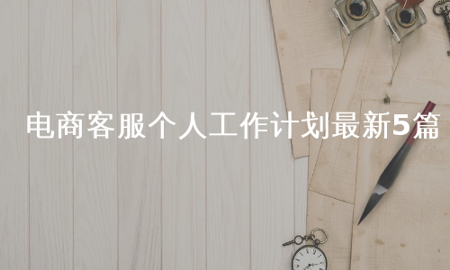 电商客服个人工作计划最新5篇