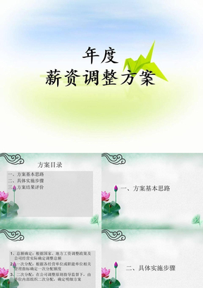 薪资调整方案