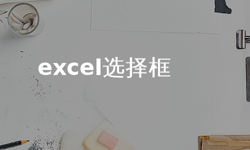 excel选择框