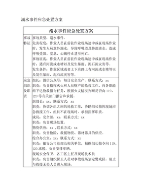 溺水事件应急处置方案