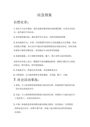 活动应急预案