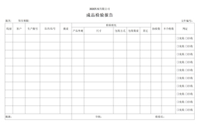 成品检验报告