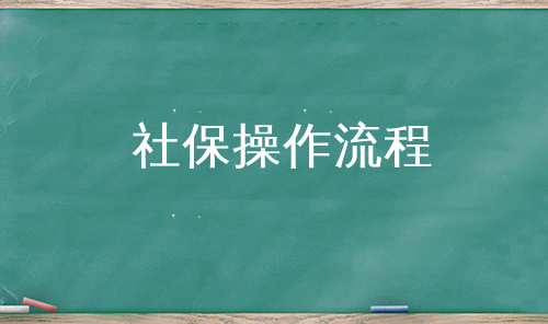 社保操作流程