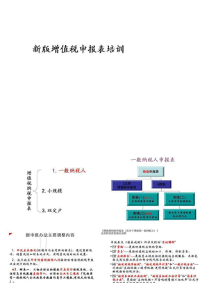 新版增值税申报表培训电子教案