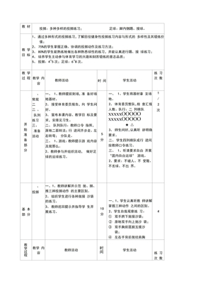 初中体育教案