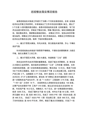 巡视整改落实情况报告