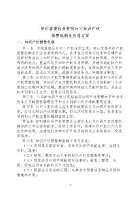 公司企业知识产权预警机制及应对方案