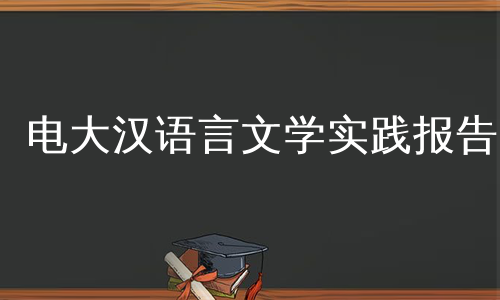 电大汉语言文学实践报告