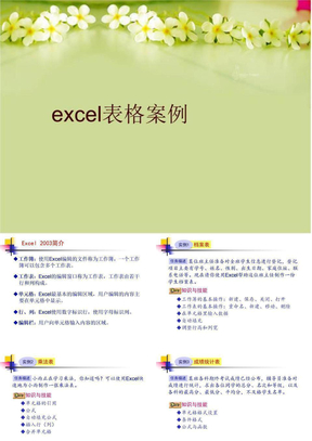 excel表格案例