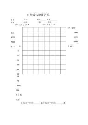 电测听体检报告单