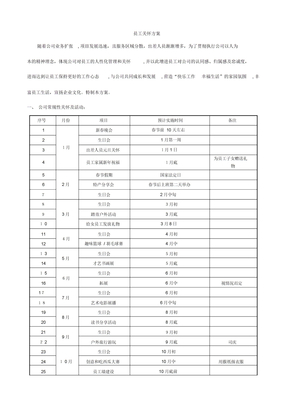 员工关怀方案