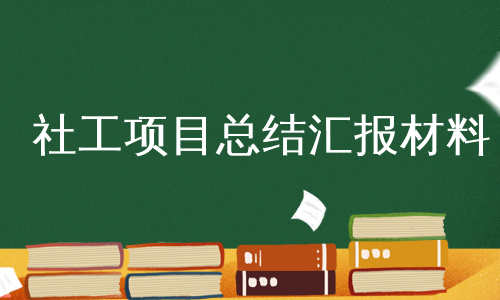 社工项目总结汇报材料