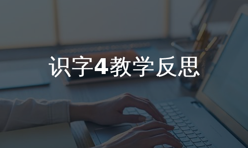 识字4教学反思