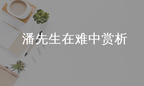 潘先生在难中赏析