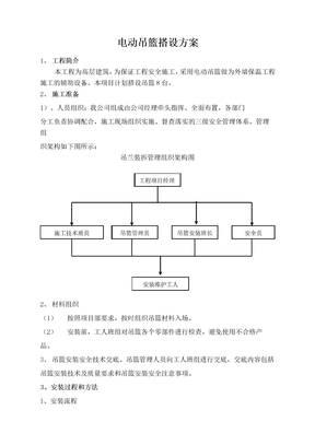 电动吊篮搭设施工方案