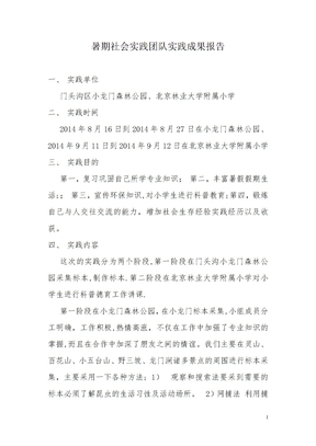 社会实践总结报告范文
