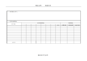 销售月报表