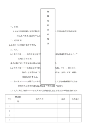 物料损耗管理规范