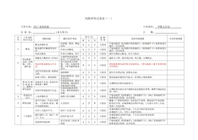 PLC (样表)风险评价记录表(一)1