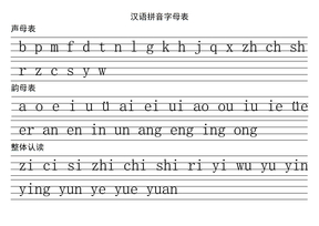 汉语拼音书写规范 拼音格