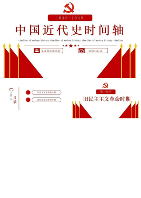 中国近代史时间轴动态PPT课件（带内容）