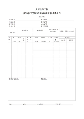 级配碎石孔隙率试验报告