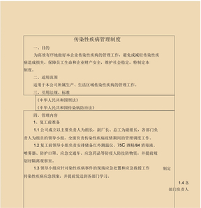 疫情防控管理制度