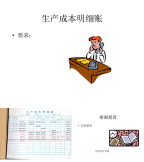 生產成本明細賬課件