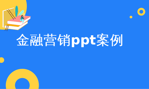 金融营销ppt案例