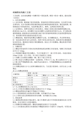 砖砌排水沟施工方案