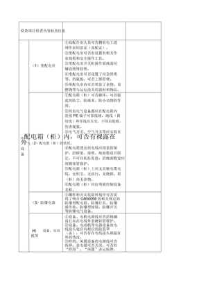 电气隐患专项检查表