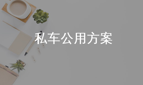 私车公用方案