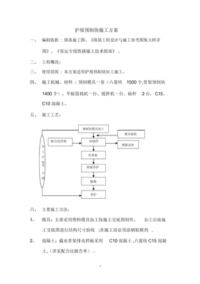 护坡预制块施工方案