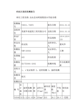 检测报告样本