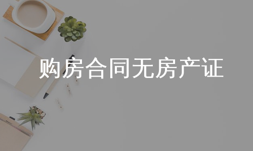 购房合同无房产证