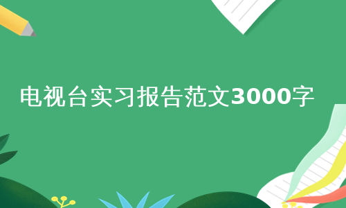 电视台实习报告范文3000字