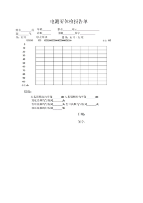 电测听体检报告单