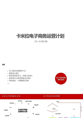 服装电子商务运营计划