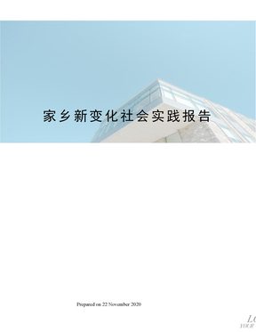 家乡新变化社会实践报告