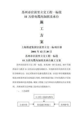 11万伏电缆沟加固施工方案