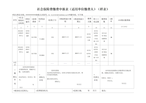 社保申报表(样表)