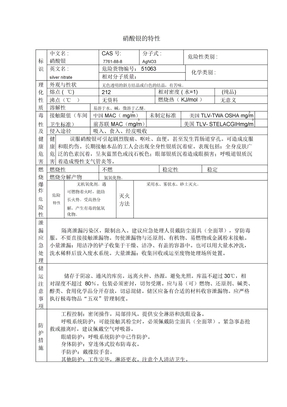 硝酸银安全技术说明书