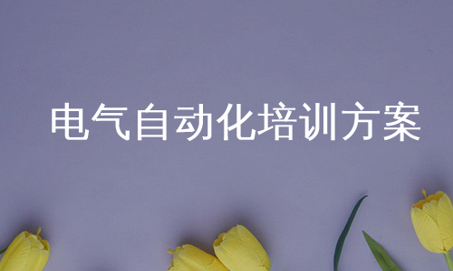 电气自动化培训方案