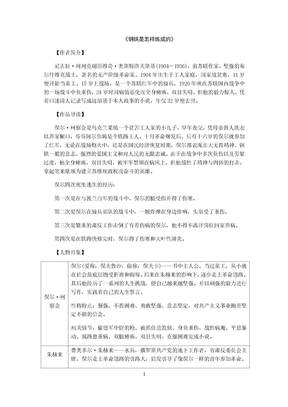 名著导读《钢铁是怎样炼成的》优秀教学设计