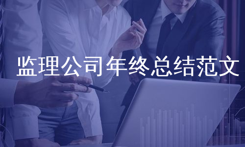 监理公司年终总结范文