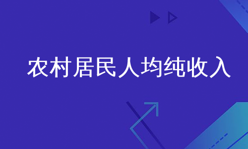 农村居民人均纯收入